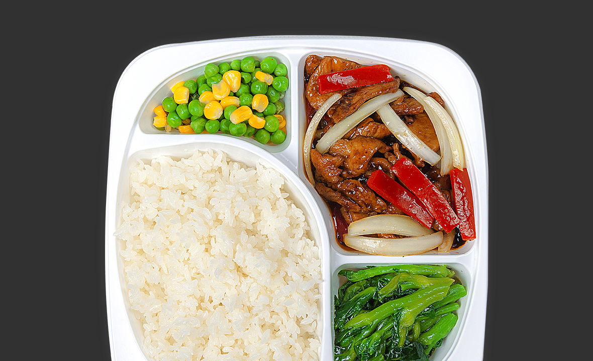  川香菌菇鸡片饭 