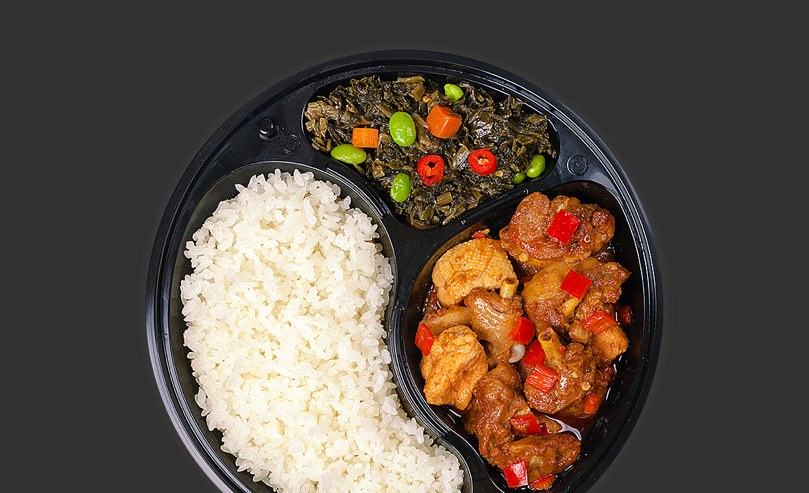  剁椒鸡块饭 